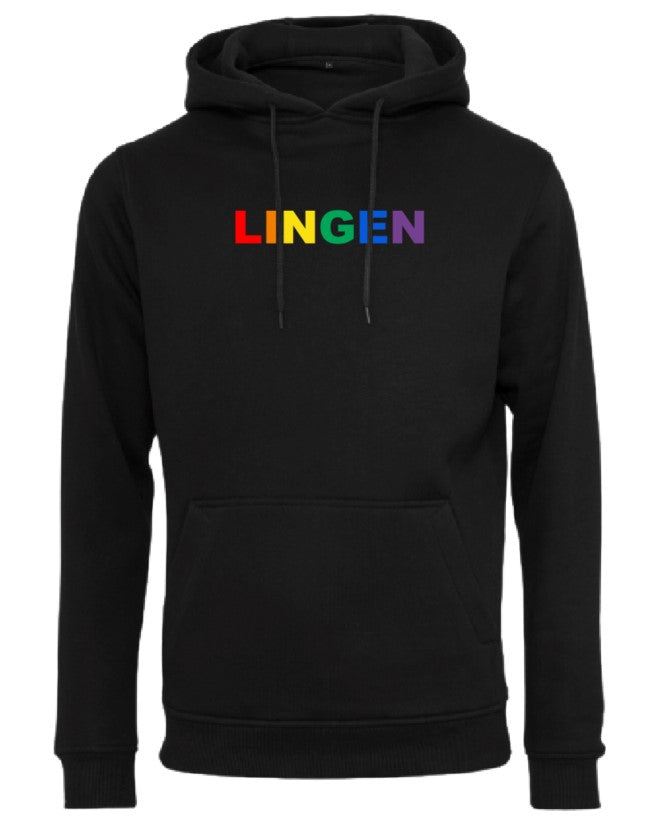 Black hoodie with rainbow clearance